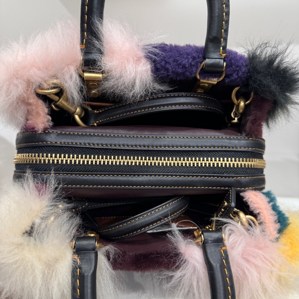 Coach Multicolor Patchwork Fur Shoulder Bag - Picture 5 of 14